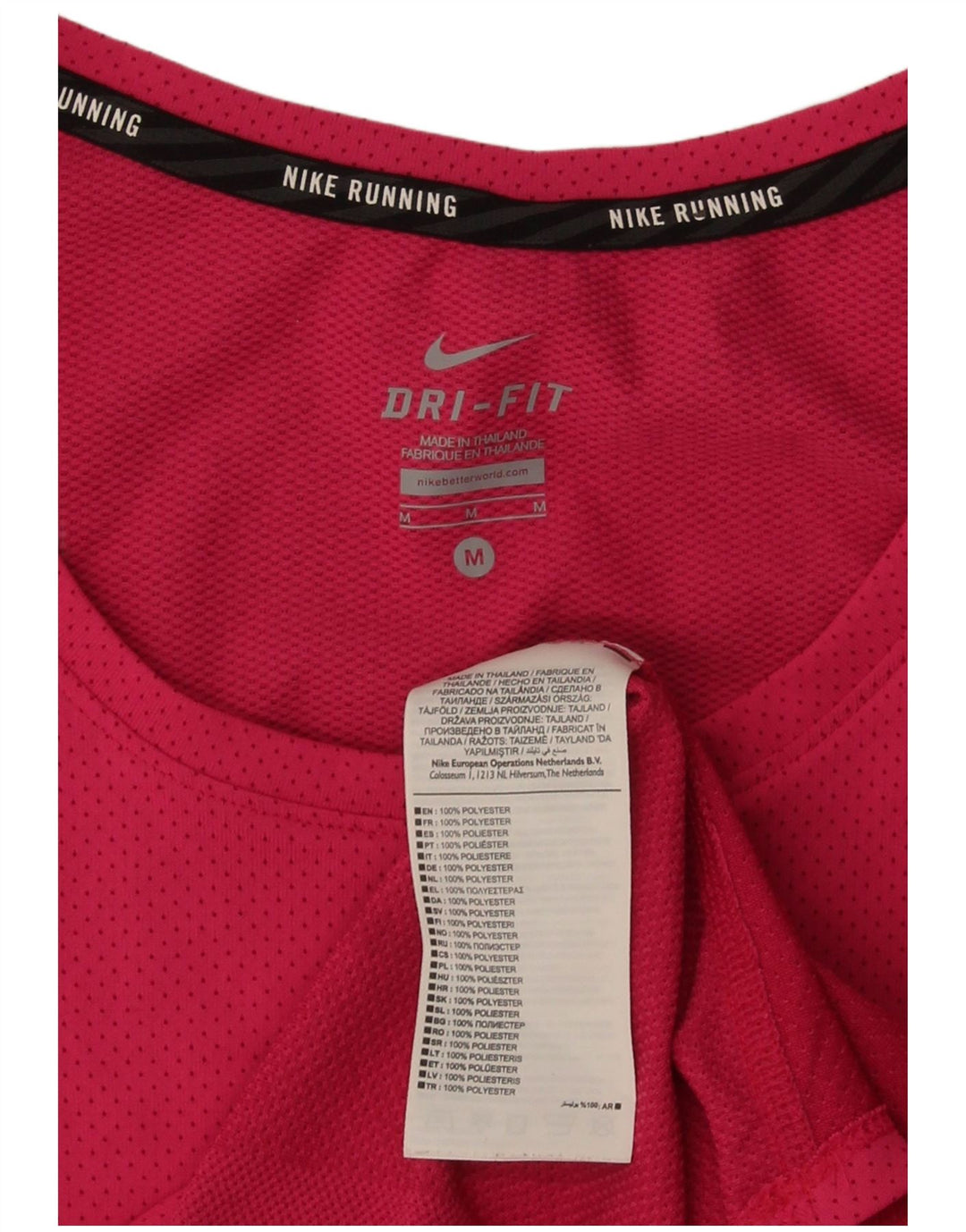 Nike Ženska Dri Fit majica kratkih rukava UK 12 Srednje ružičasti poliester