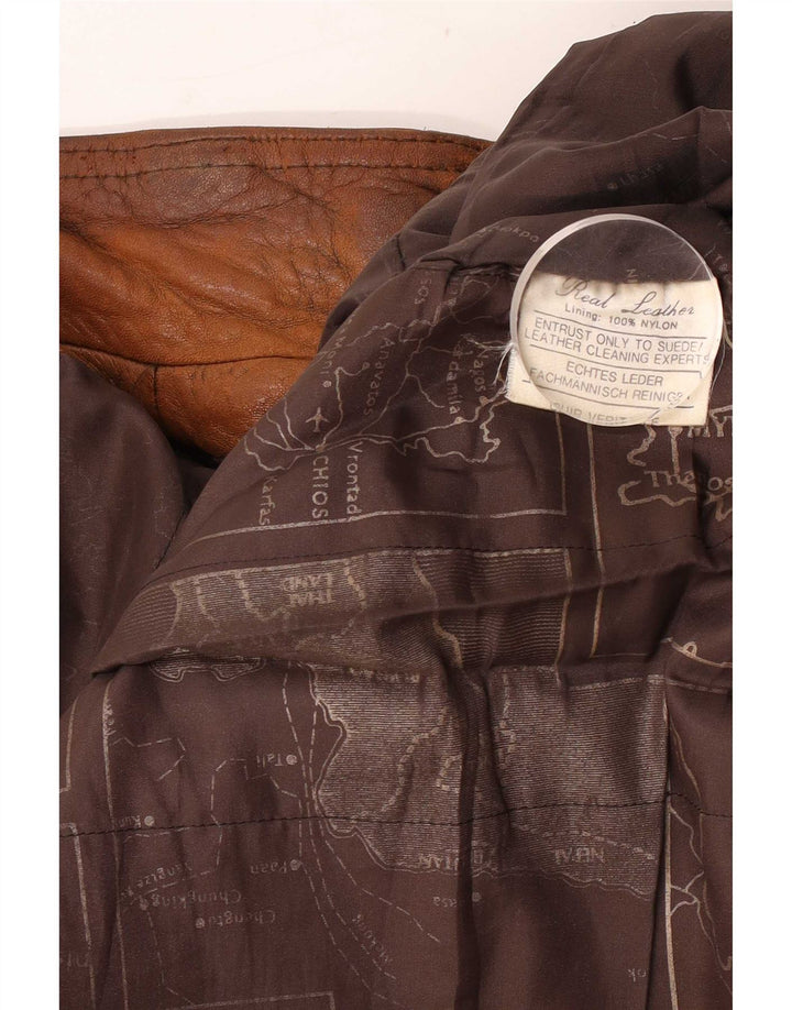 Vintage muška kožna jakna UK 40 Large Brown