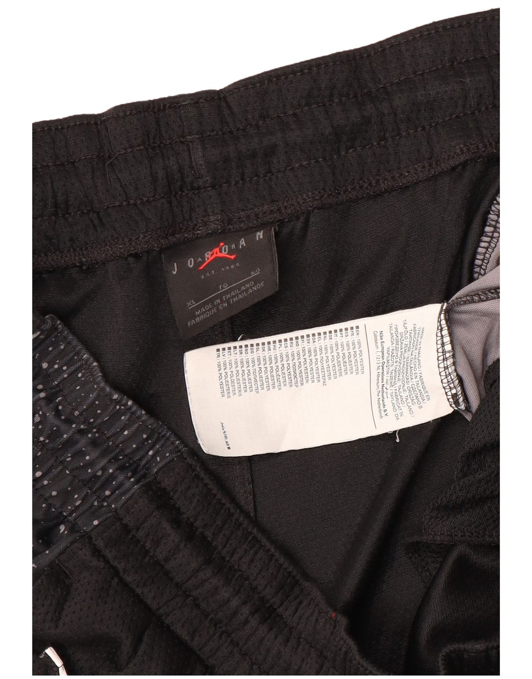 Jordan muške sportske kratke hlače XL crni poliester na točkice