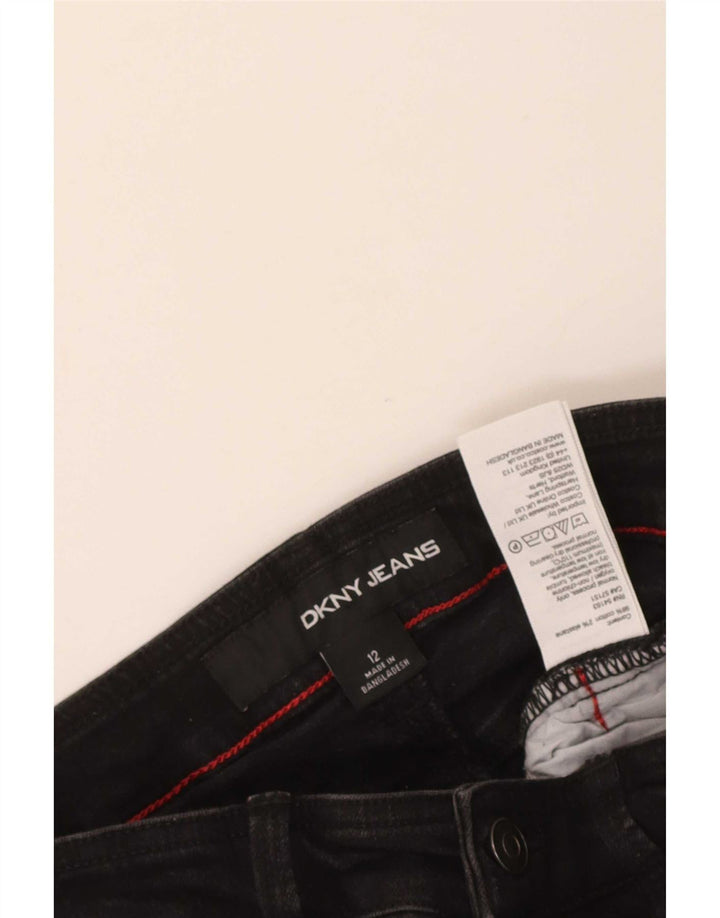 Dkny ženske traper kratke hlače US 12 Large W30 crni pamuk