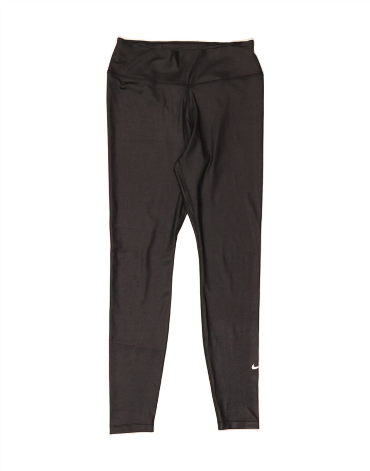NIKE Womens Dri Fit Leggings UK 12 Medium  Black Polyester Vintage Nike and Second-Hand Nike from Messina Hembry 