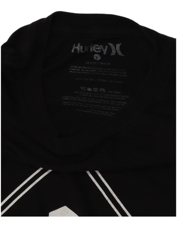 HURLEY Muška majica kratkih rukava s grafičkim motivima, veliki crni pamuk