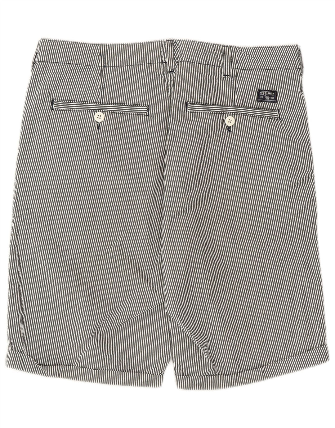 Woolrich muške ležerne kratke hlače W32 pamuk srednje sive pruge