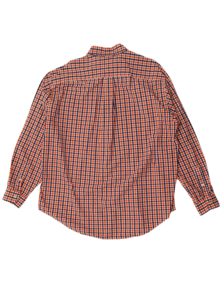 Tommy Hilfiger muška košulja velika narančasta gingham pamuk