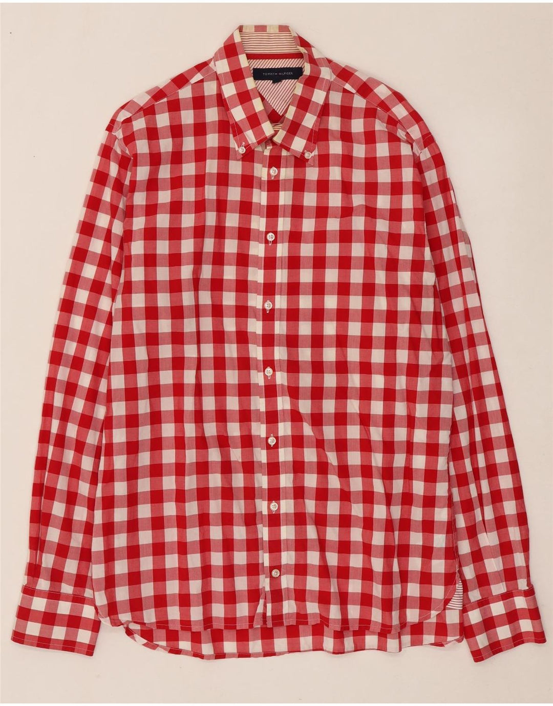 Tommy Hilfiger muška košulja velika crvena gingham pamuk