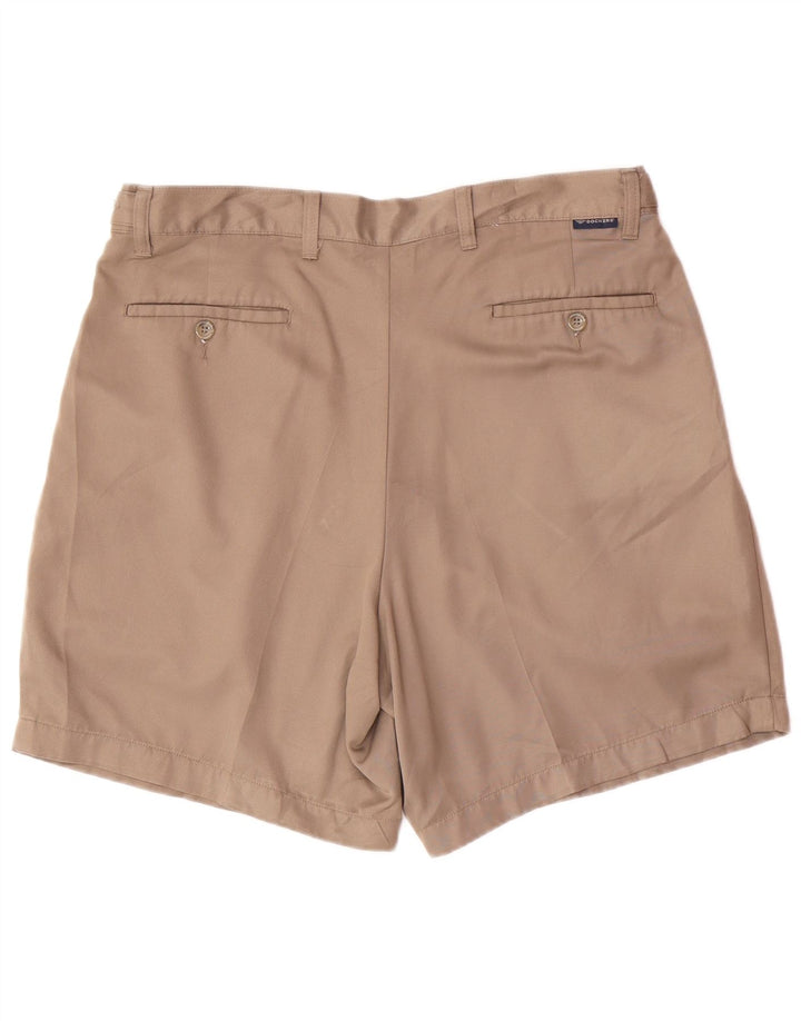 DOCKERS Muške kratke chino hlače s štipaljkama W36, veliki smeđi poliester