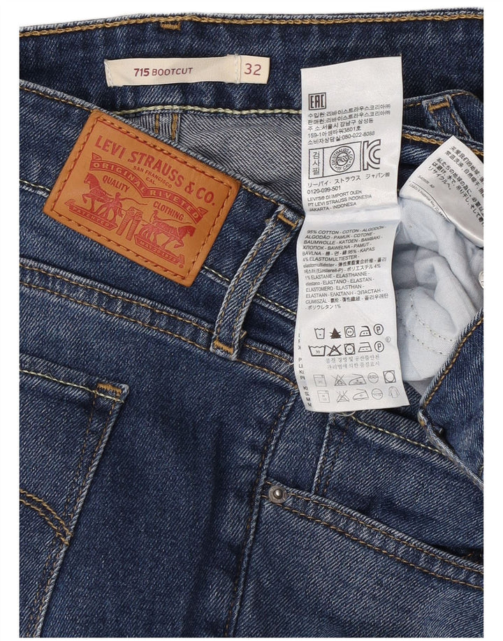 LEVI'S Ženske 715 Bootcut traperice W32 L32 Plavi pamuk