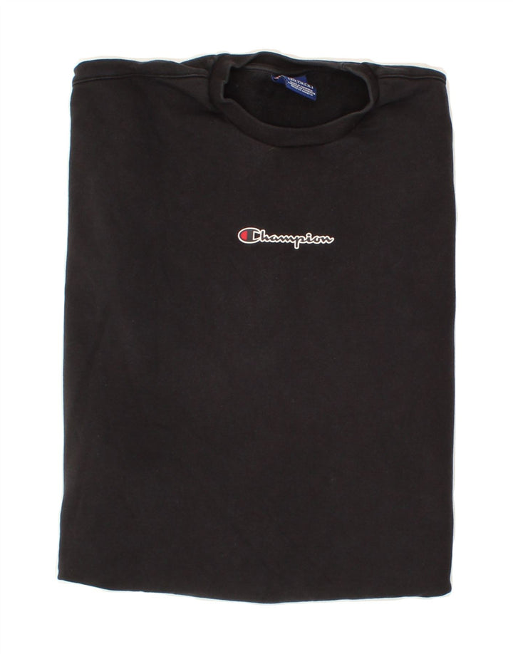 CHAMPION Mens Graphic Sweatshirt Jumper Small Navy Blue Cotton Vintage Champion and Second-Hand Champion from Messina Hembry 
