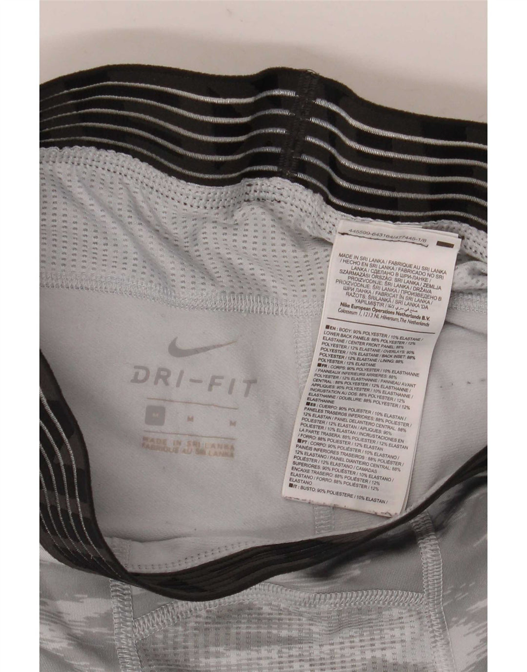 Nike muške Dri Fit tajice srednje sive kamuflažne poliesterske boje