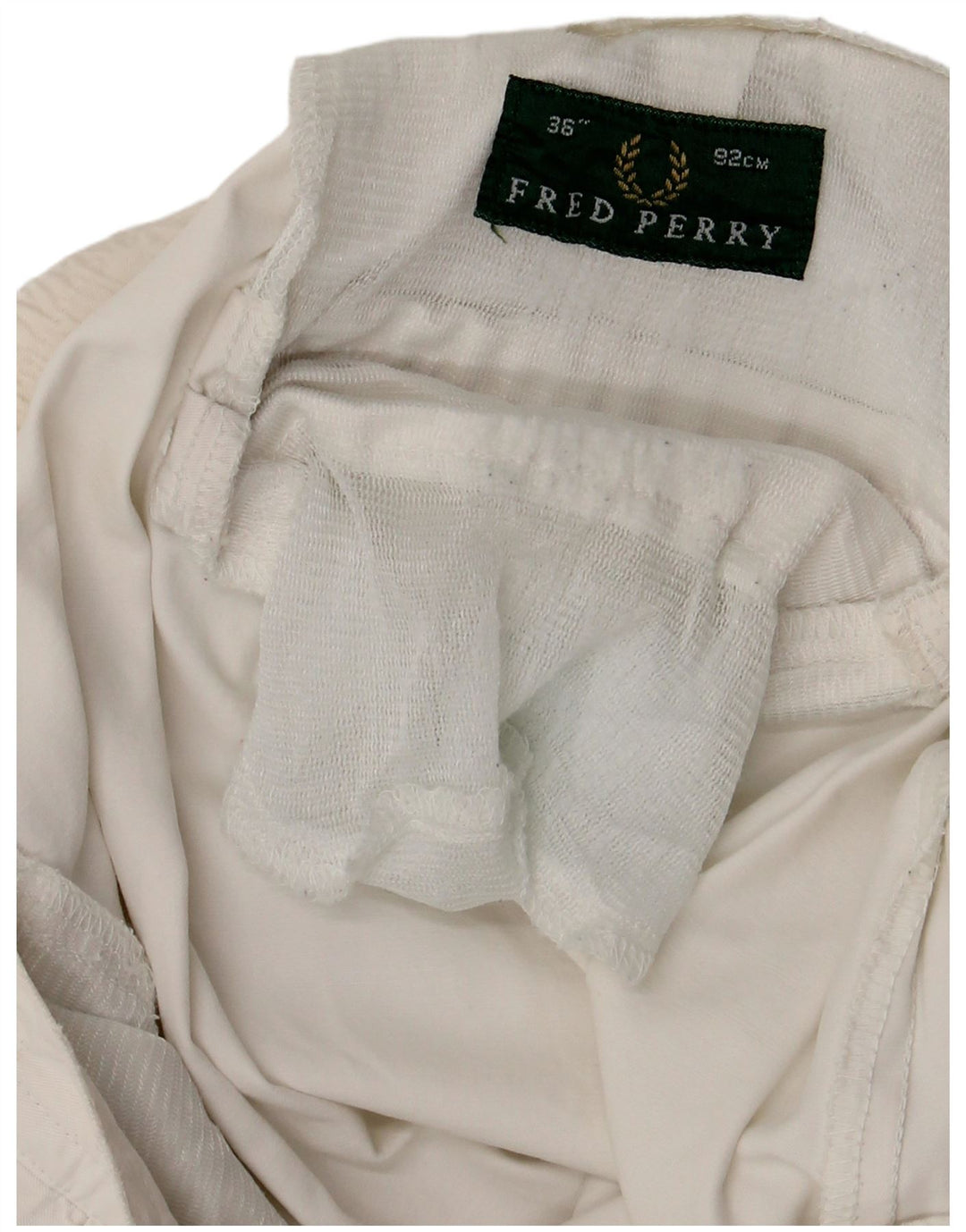 FRED PERRY Muške kratke chino hlače s štipaljkama W36 velike bijele boje