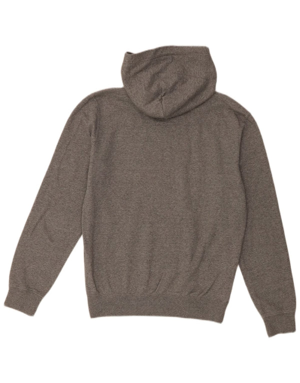 Champion Mens Graphic Hoodie Jumper Small Grey Flecked Cotton