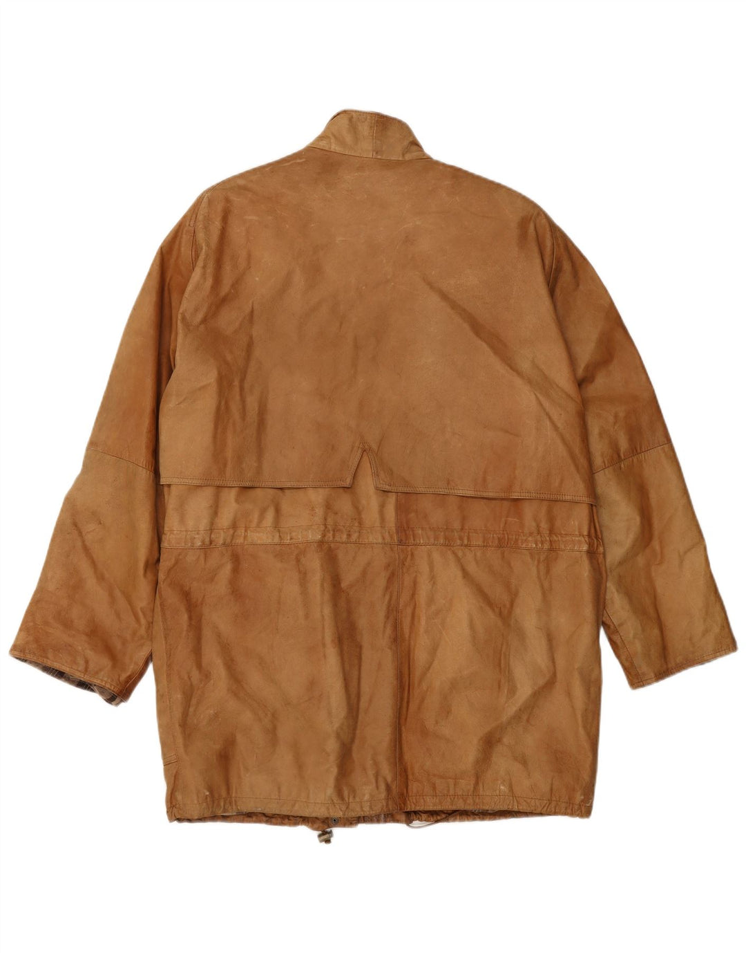 VINTAGE ženski kožni kaput UK 16 Veliki kožni bež