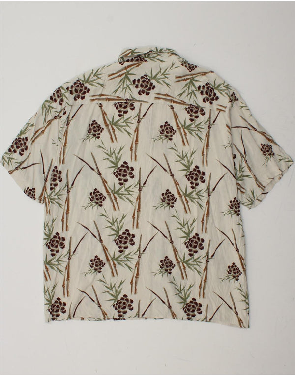 PURITAN muška košulja kratkih rukava XL bijela cvjetna viskoza