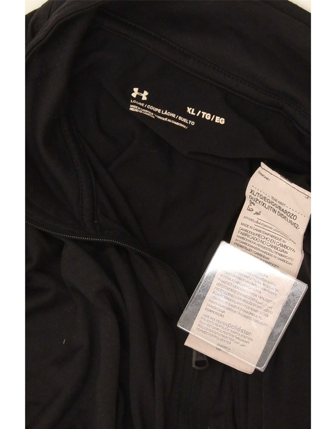 Under Armour muška majica s izrezom i dugim rukavima XL crni poliester