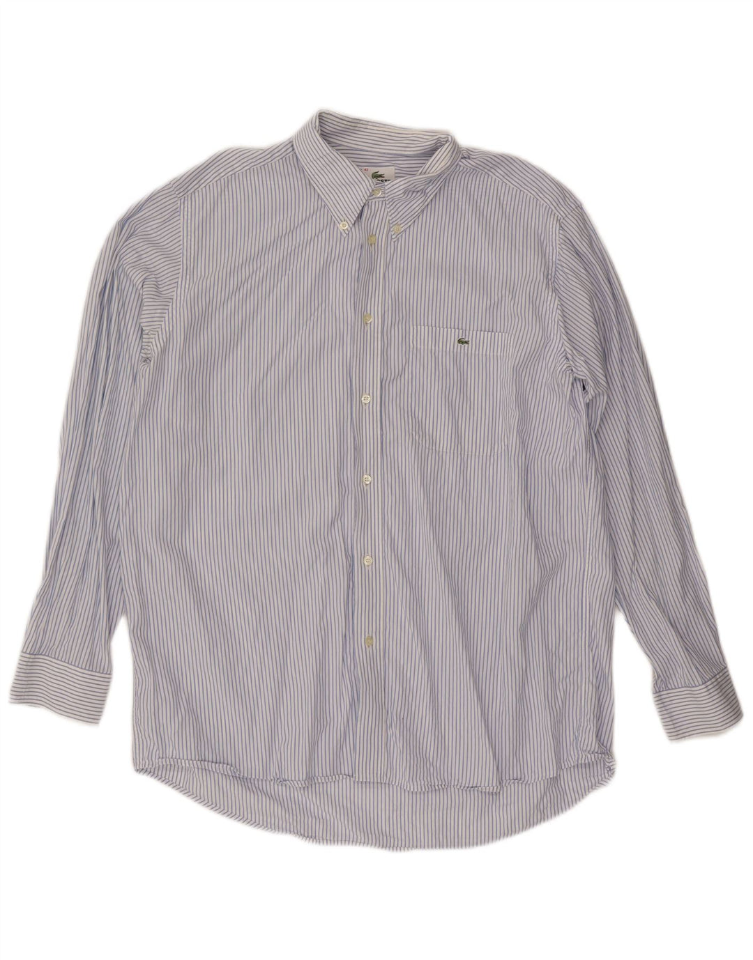 LACOSTE Muška košulja, veličina 42, pamuk s velikim plavim prugama