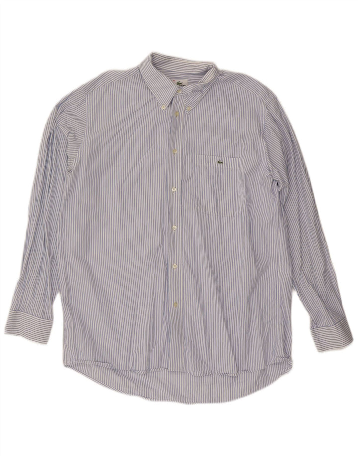 LACOSTE Muška košulja, veličina 42, pamuk s velikim plavim prugama