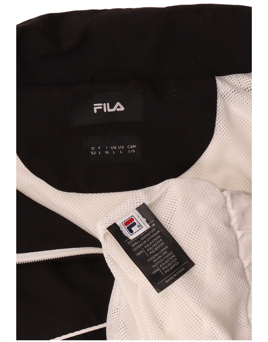 Fila muška gornja jakna trenirke, veliki poliester bijele boje