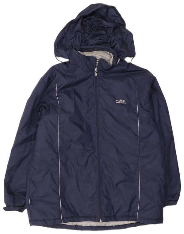 Umbro muška grafička vjetrovka s kapuljačom UK 42 XL tamnoplavi najlon