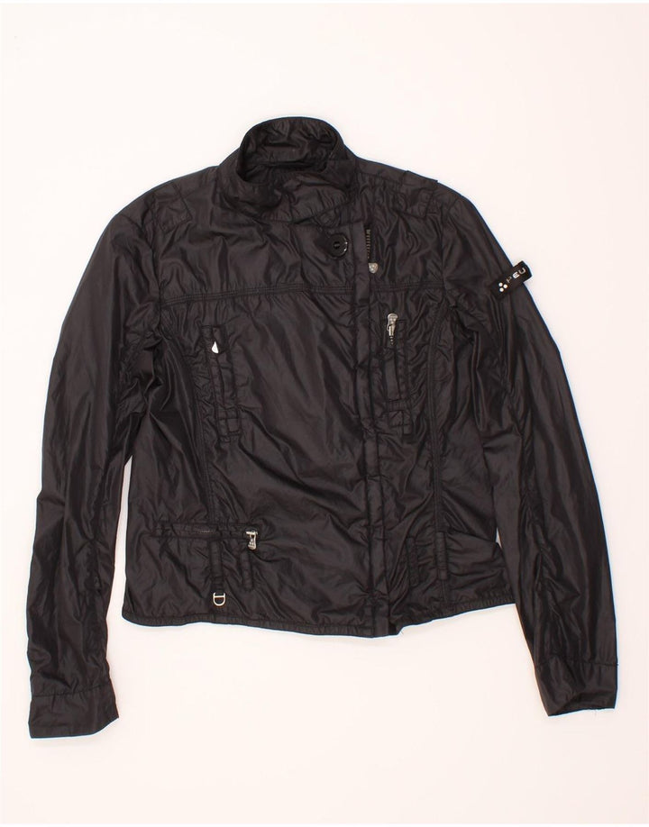 PEUTEREY Girls Crop Bomber Jacket 11-12 Years 3XL Black Polyamide Vintage PEUTEREY and Second-Hand PEUTEREY from Messina Hembry 