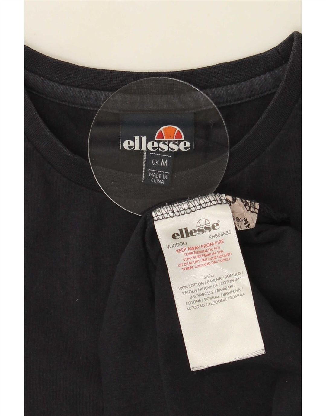 Muška majica kratkih rukava Ellesse s grafičkim motivima srednje tamnoplavi pamuk