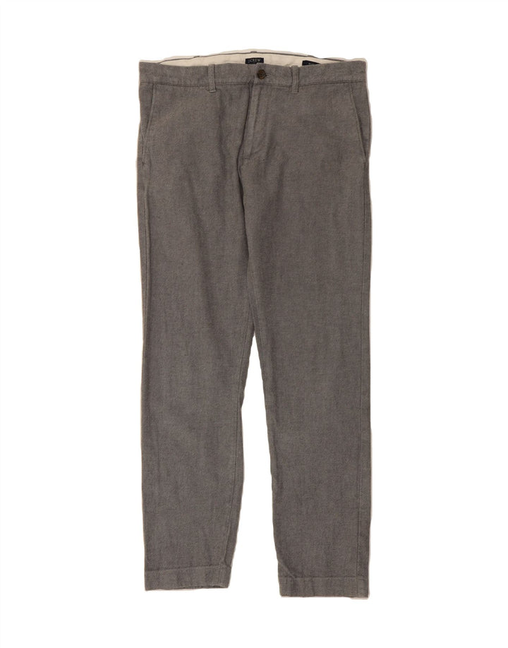 J. CREW Womens Flex Slim Chino Trousers W33 L32 Grey Cotton Vintage J. Crew and Second-Hand J. Crew from Messina Hembry 