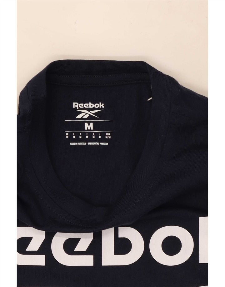 Reebok muška grafička majica kratkih rukava srednje tamnoplavi pamuk