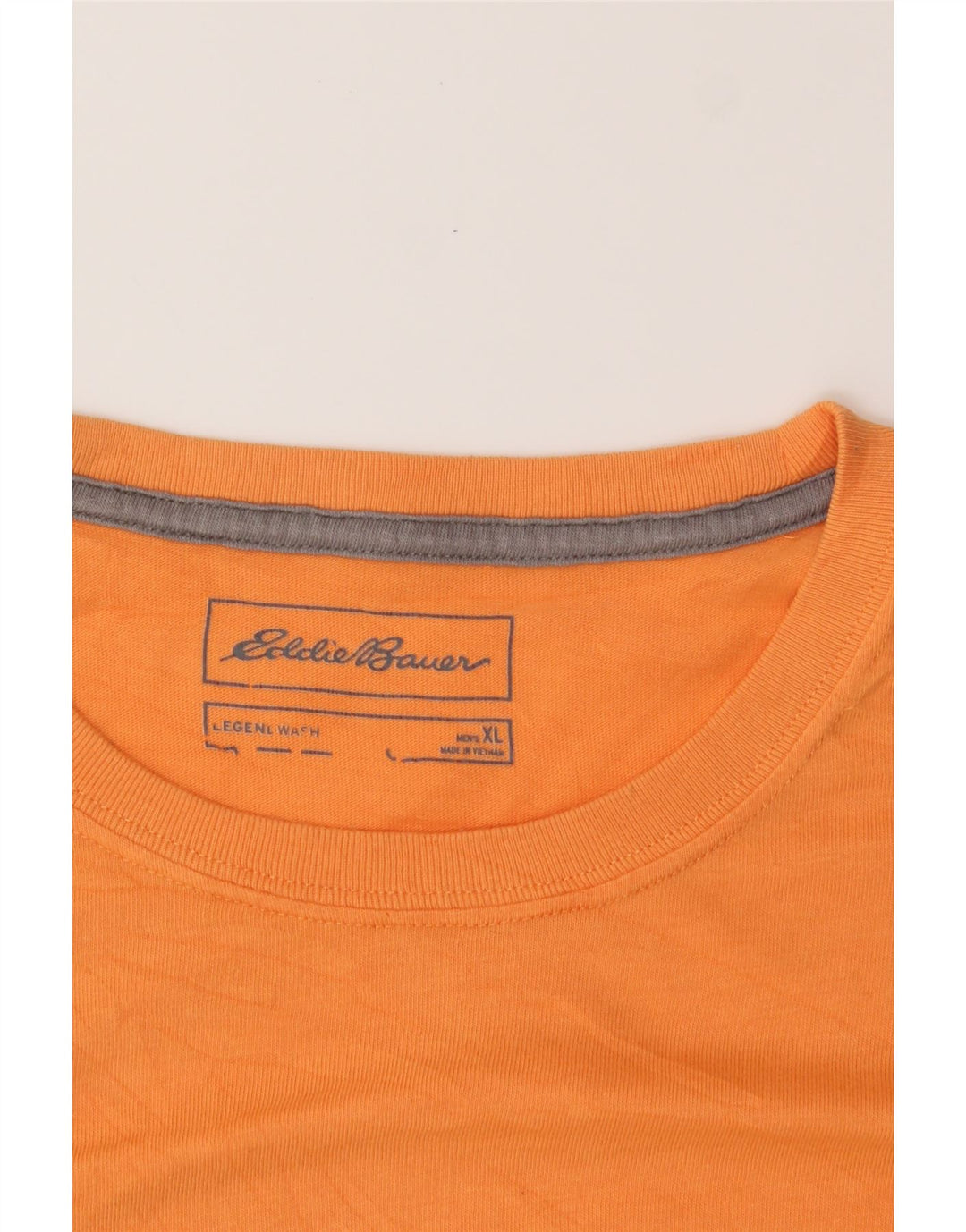 EDDIE BAUER Mens T-Shirt Top XL Orange Cotton Vintage Eddie Bauer and Second-Hand Eddie Bauer from Messina Hembry 