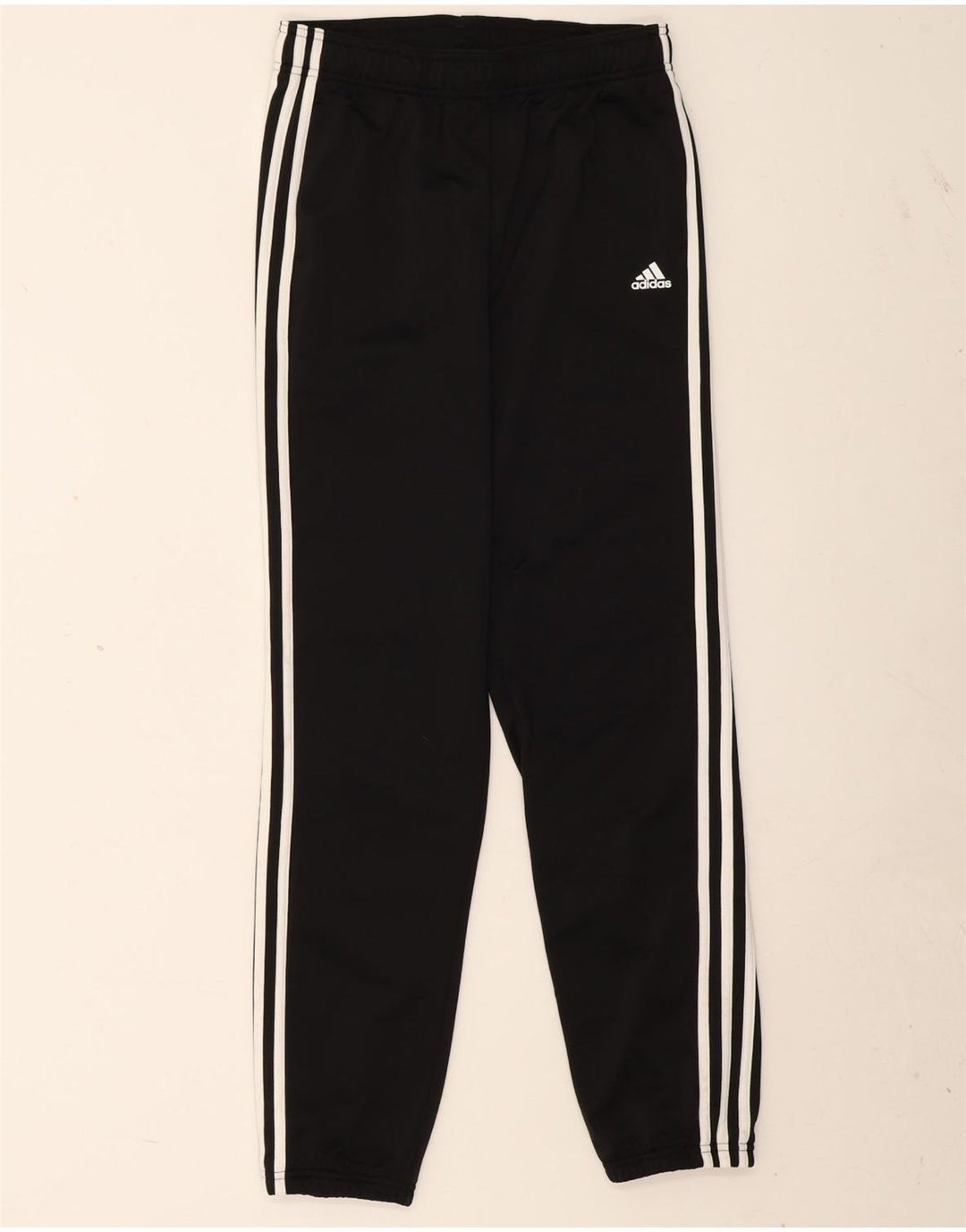 Adidas Hlače za trenirku za dječake 13-14 godina, crne, poliester na riblju kost