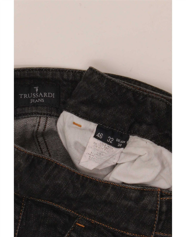 Ženske traperice Trussardi Bootcut W30 L32 crni pamuk