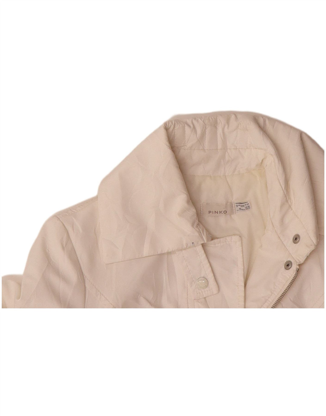 PINKO Womens Utility Jacket UK 8 Small White Polyester