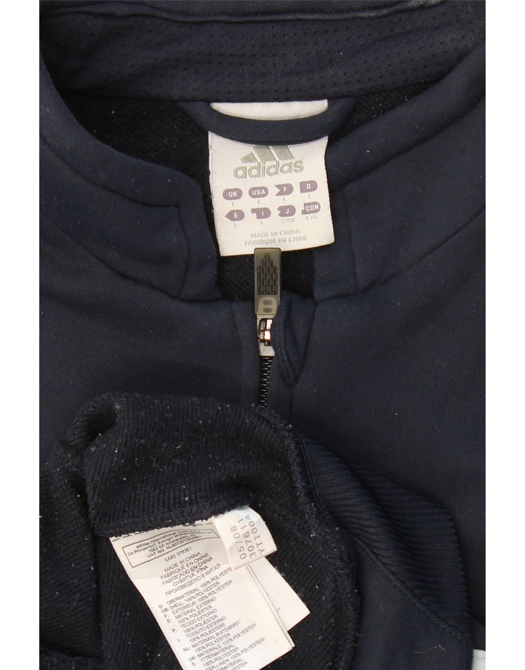 ADIDAS muška trenirka velika jakna od tamnoplavog poliestera