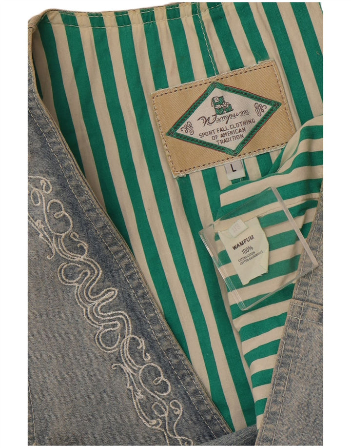 WAMPUM Ženski prsluk UK 16 Veliki plavi pamuk