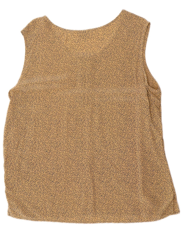 Andrea Mare Ženska majica bez rukava UK 16 Large Beige Paisley