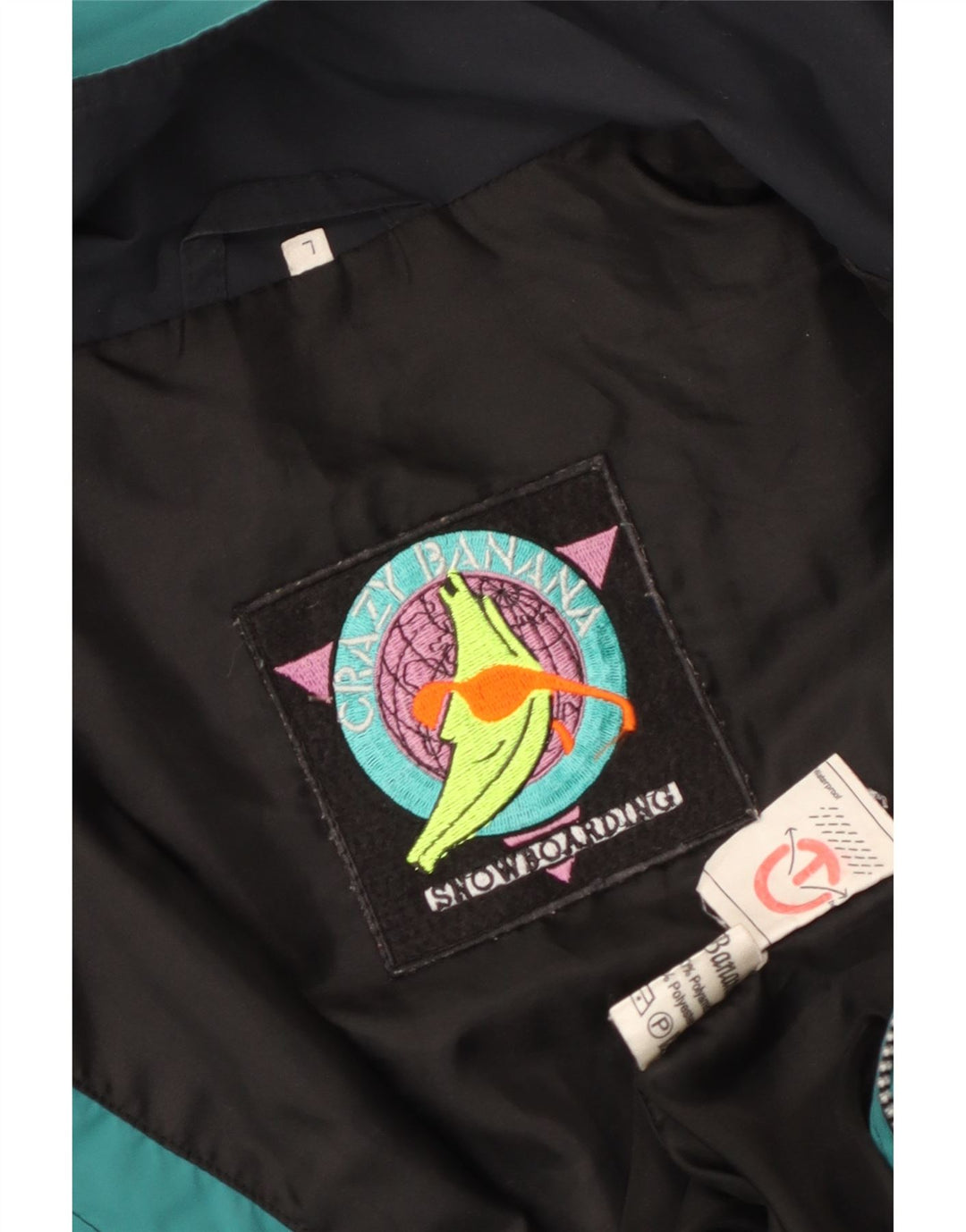 VINTAGE muška grafička vjetrovka kaput UK 40 veliki blok zelene boje