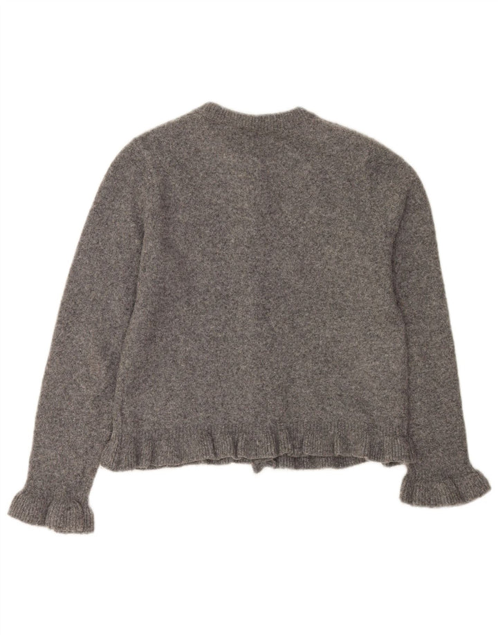 Zara ženski kardigan pulover UK 10 Mali sivi poliester