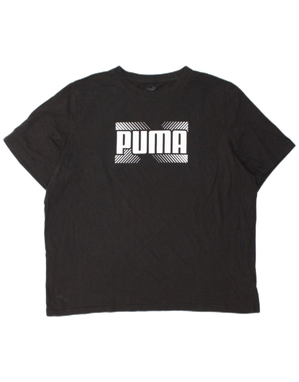 Puma muška majica s grafičkim motivima 2XL crni pamuk
