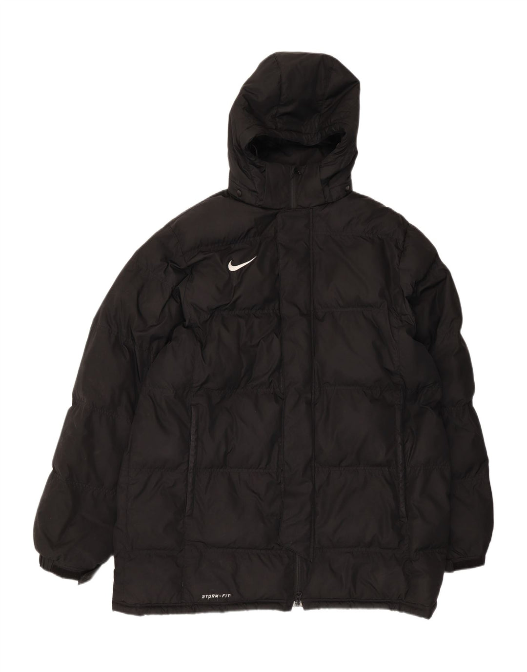 Nike muška podstavljena jakna Storm-Fit s kapuljačom UK 40 velika crna poliester