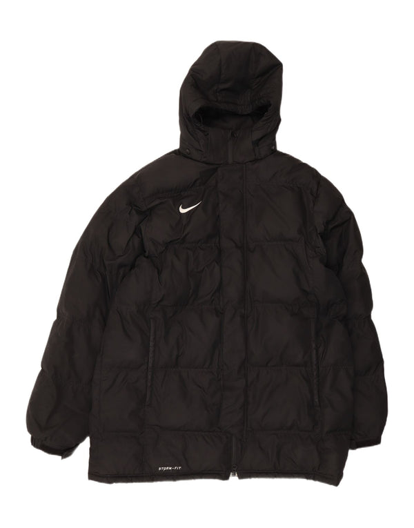 Nike muška podstavljena jakna Storm-Fit s kapuljačom UK 40 velika crna poliester
