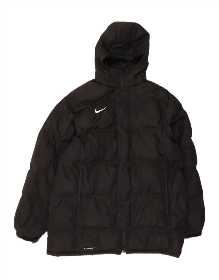 Nike muška podstavljena jakna Storm-Fit s kapuljačom UK 40 velika crna poliester