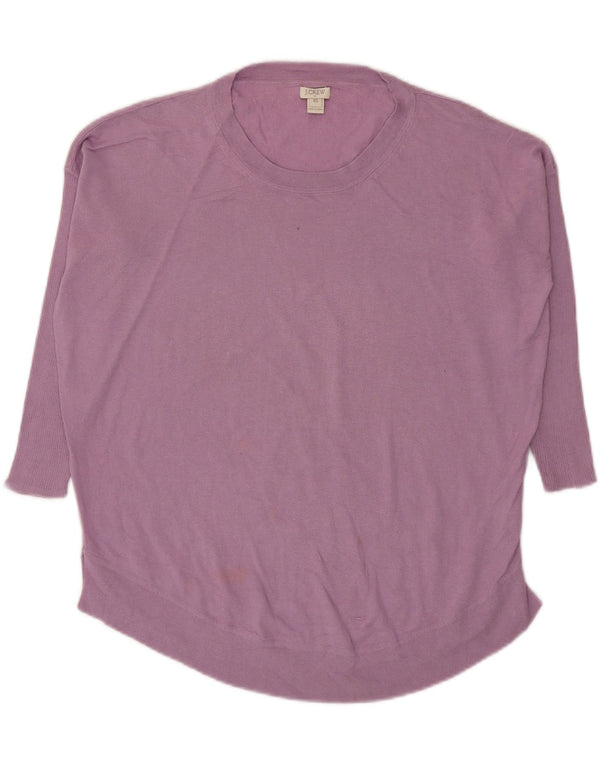 J. Crew Ženski pulover s 3/4 rukavima prekomjernog veznog izreza UK 6 XS Ljubičasta