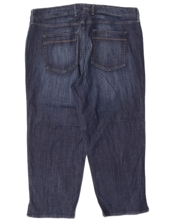 EDDIE BAUER Ženske kapri traperice s oblinama US 16 2XL W38 L23 Plavi pamuk