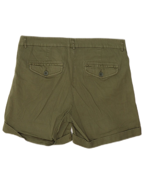 BENETTON Womens Chino Shorts UK 10 Small W30 Khaki Cotton