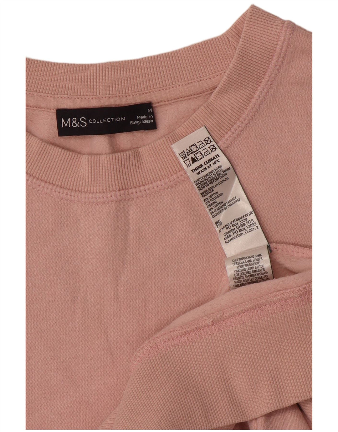 Marks & Spencer ženska majica prekomjerne dužine UK 14 srednje ružičasti pamuk