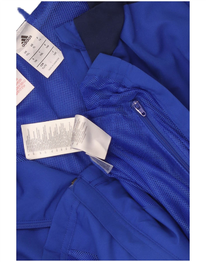 Gornja jakna za trenirku Adidas za dječake 15-16 godina XL plava poliesterska boja