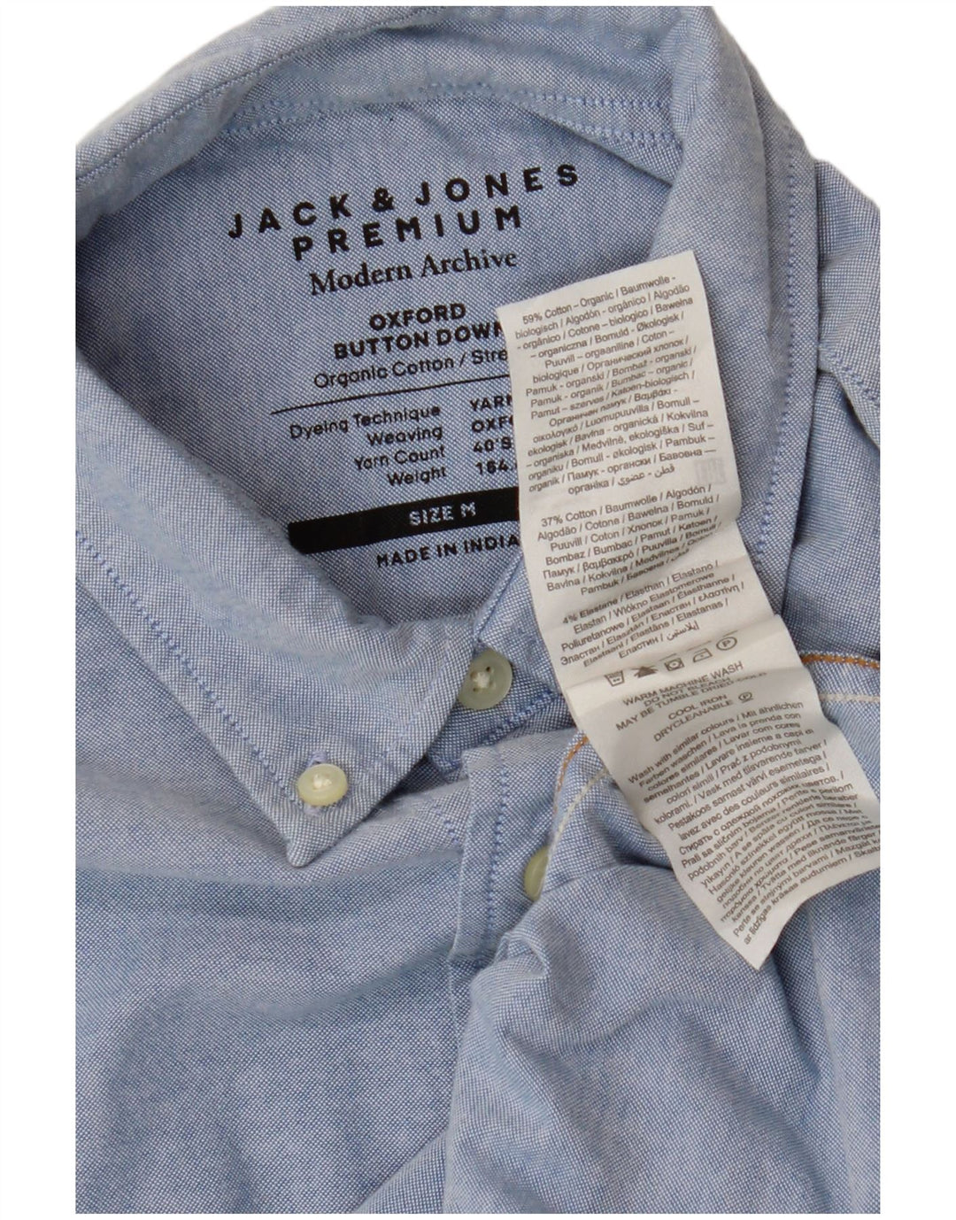 Jack & Jones muška košulja Srednje plavi pamuk