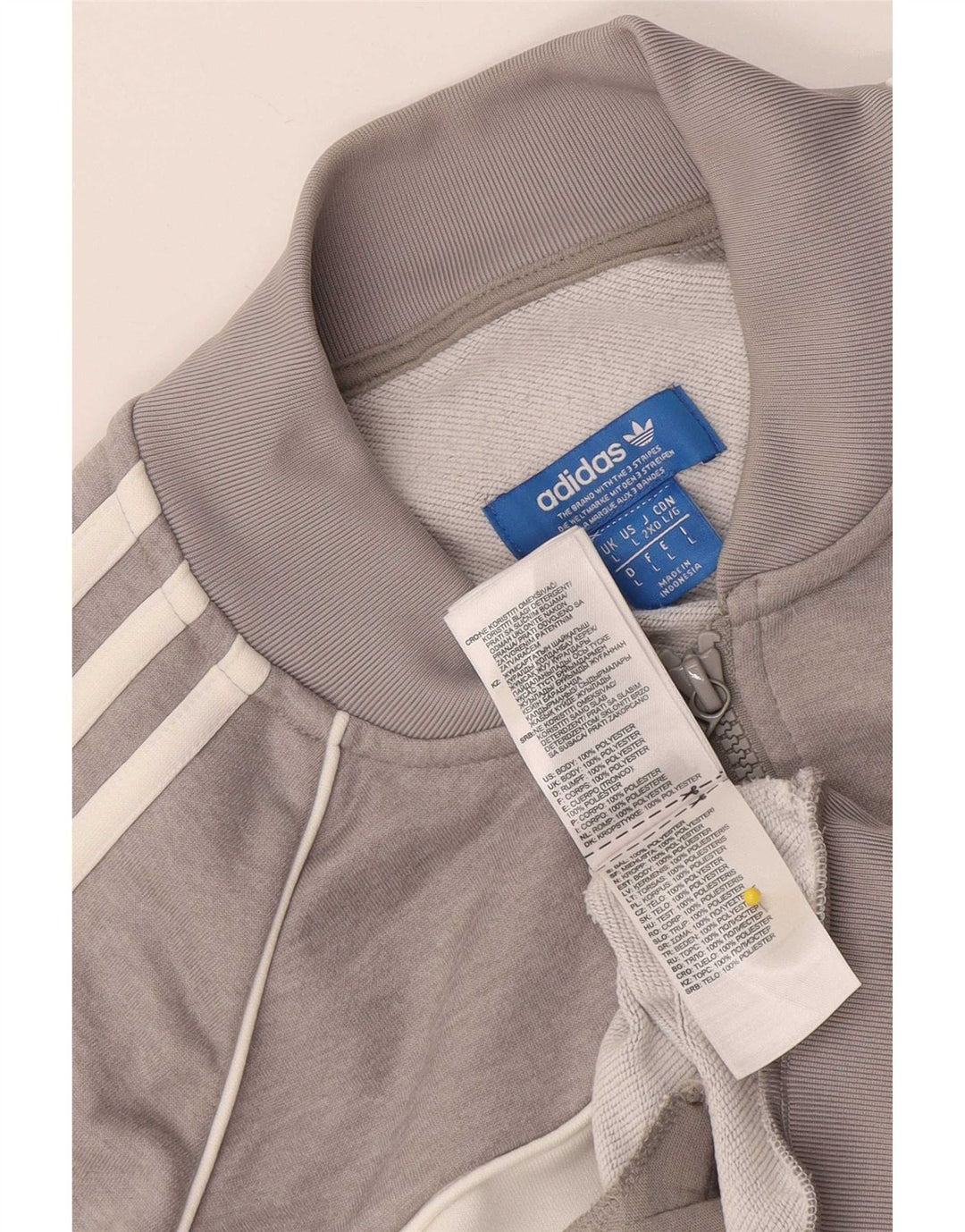 Adidas muška gornja jakna od trenirke, veliki sivi poliester u boji