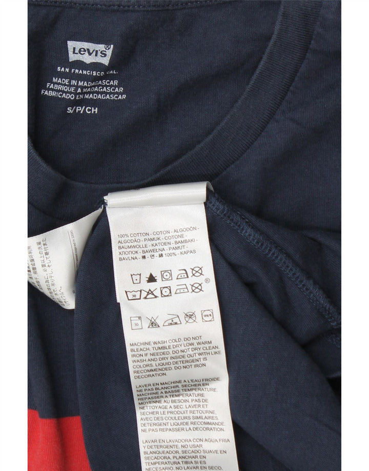 Levi's muška majica kratkih rukava s grafičkim motivima, mala tamnoplava pamuk