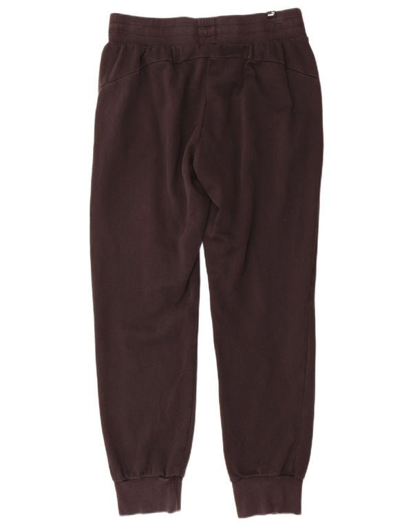 Puma Ženska trenirka Hlače Joggers UK 12 Srednje crni pamuk