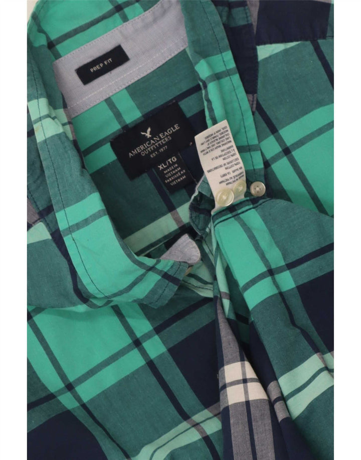 American Eagle muška košulja XL zeleni karirani pamuk