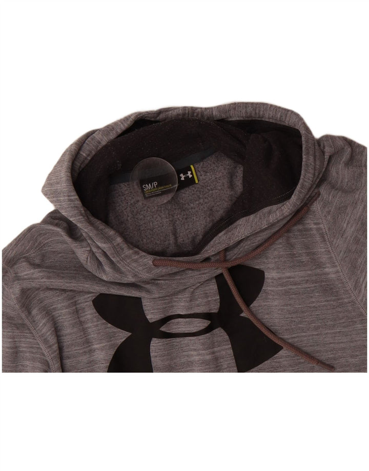 UNDER ARMOUR Mens Graphic Hoodie Jumper Small Grey
